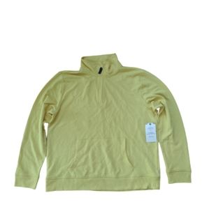 St Johns Bay New With Tags Yellow Classic Quarter Zip Womens Size Petite Small